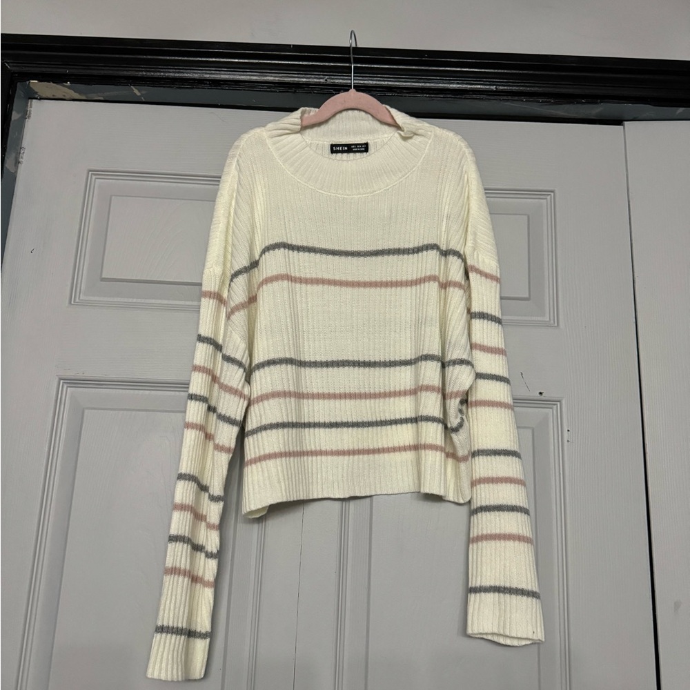 white sweater